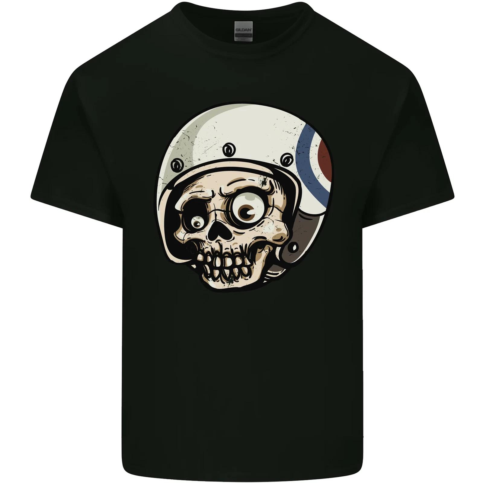 MOD Scooter Skull Motorcycle Biker Kids T-Shirt Childrens S