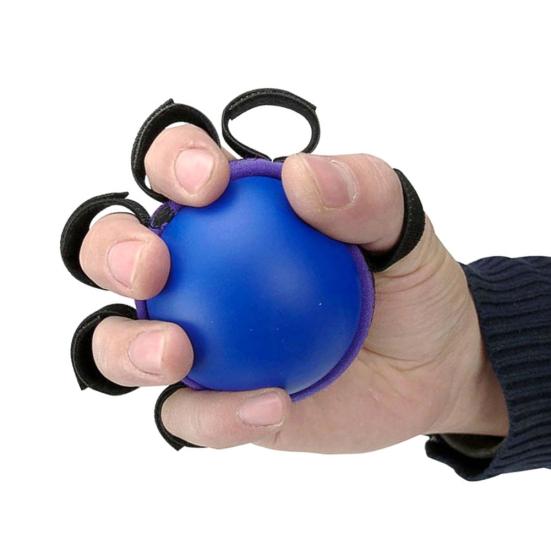 Anti-Spasticity Finger Ring Grip Trainer Elastic Ball Strengthener Training Tool