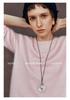 Seamless Wool-Cashmere Brushed V-Neck/Round Neck Pink Knit Base Layer Sweater
