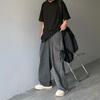 Japanese Street Retro Drape Loose Wide-leg Casual Big-pocket Tooling Denim Washed Daddy Pants