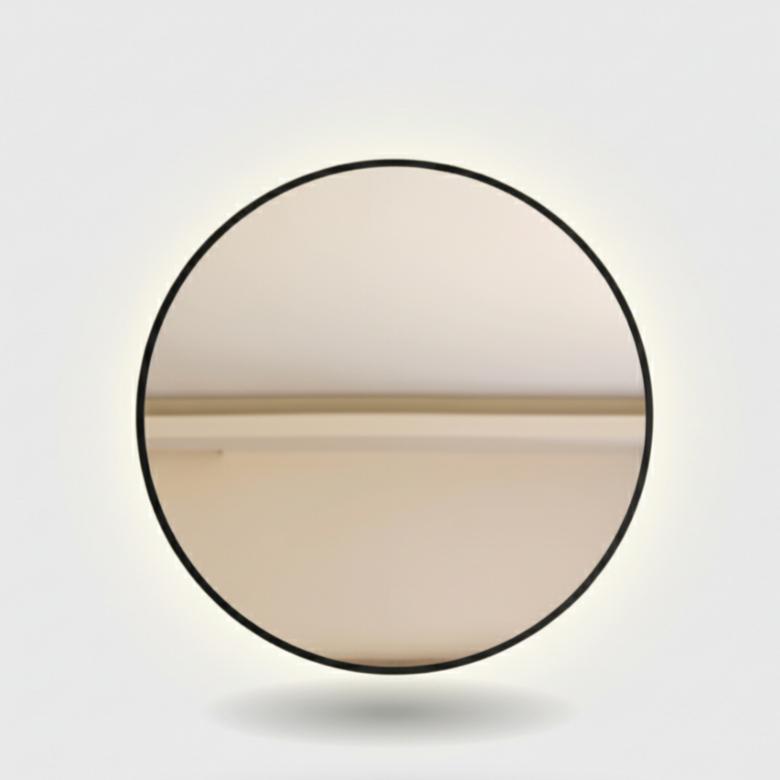 Round Led Mirror Aluminum Frame, Mirage