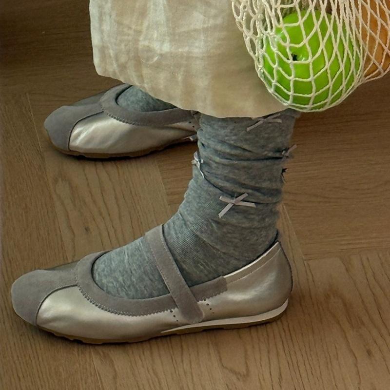 Fashion Ballet Flats Women Shoes 40 Mary Jane Shoes Round Toe Women's Shoe Bow Silk Satin Flats Women Shoes Plus Size 35-40 Valentine
