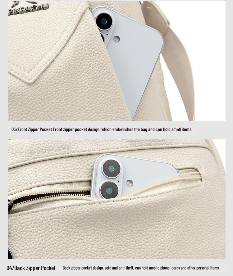 2025 Korean Style Soft Leather Backpack: Large Capacity Fashion Schoolbag for Travel and Students