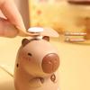 Cute Capybara Handheld Fan USB Rechargeable Mini Neck Hanging Fan Portable Cooling Fan for Kids Travel Gift Cartoon Design