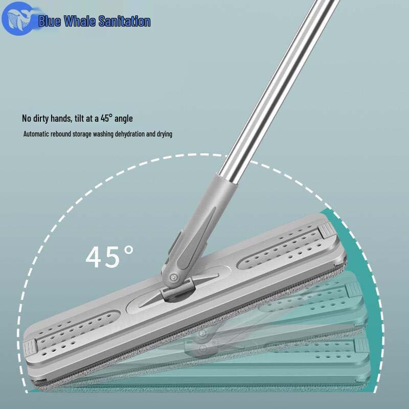 Blue Whale Sanitation LJHW-9105 Self-Wringing Flat Mop & Bucket Set