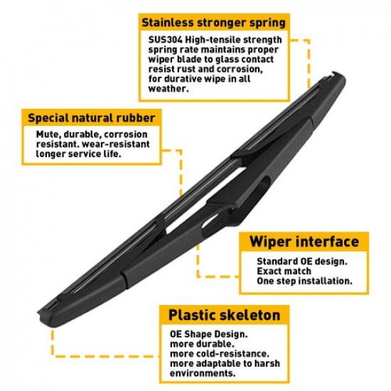 Rear Window Windshield Wiper Arm For Blade 2008-2012 Ford Escape Mercury Mariner