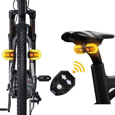Fanale posteriore per bici con indicatori di direzione, ricaricabile tramite USB, telecomando wireless, staccabile, per mountain bike