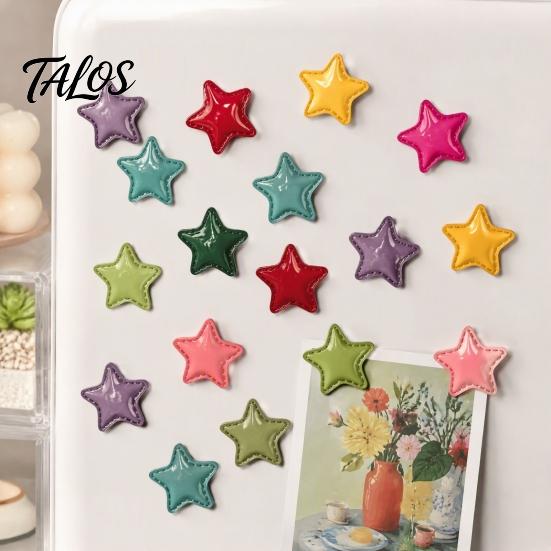 Home Decor Refrigerator Magnet 2Pcs 3D Star Magnet, Resin Shape Fridge Shaped Magnets Magnetic Decoration for Kitchen Office Whiteboard Cabinet
