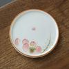 Hand-painted Ceramic Teacup Coasters (2-pack)