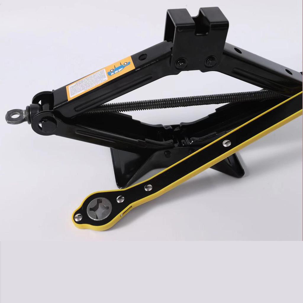 Nůžkový zvedák do auta s ruční klikou 1T - Kovová podpěra šetřící práci