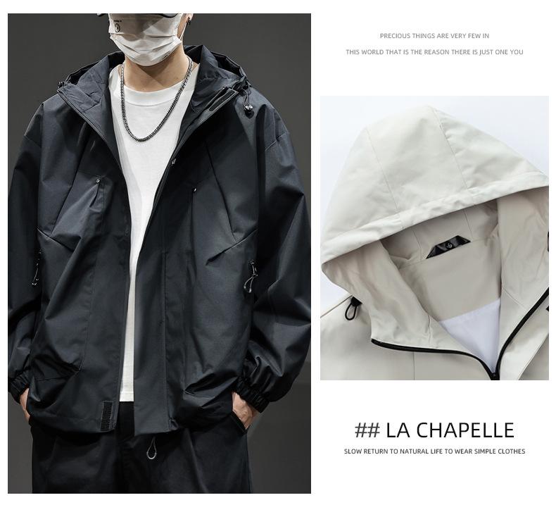 Men's Windproof Outdoor Shell Jacket - 2025 Autumn/Winter Thickened Cotton Casual Workwear Outerwear