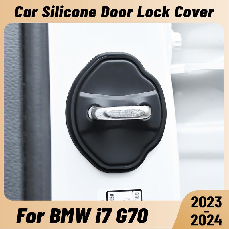 For BMW I7 G70 -2024 Car Door Shock Absorber Door Lock Protector Silicone Auto Door Lock Latches Cover Accessories