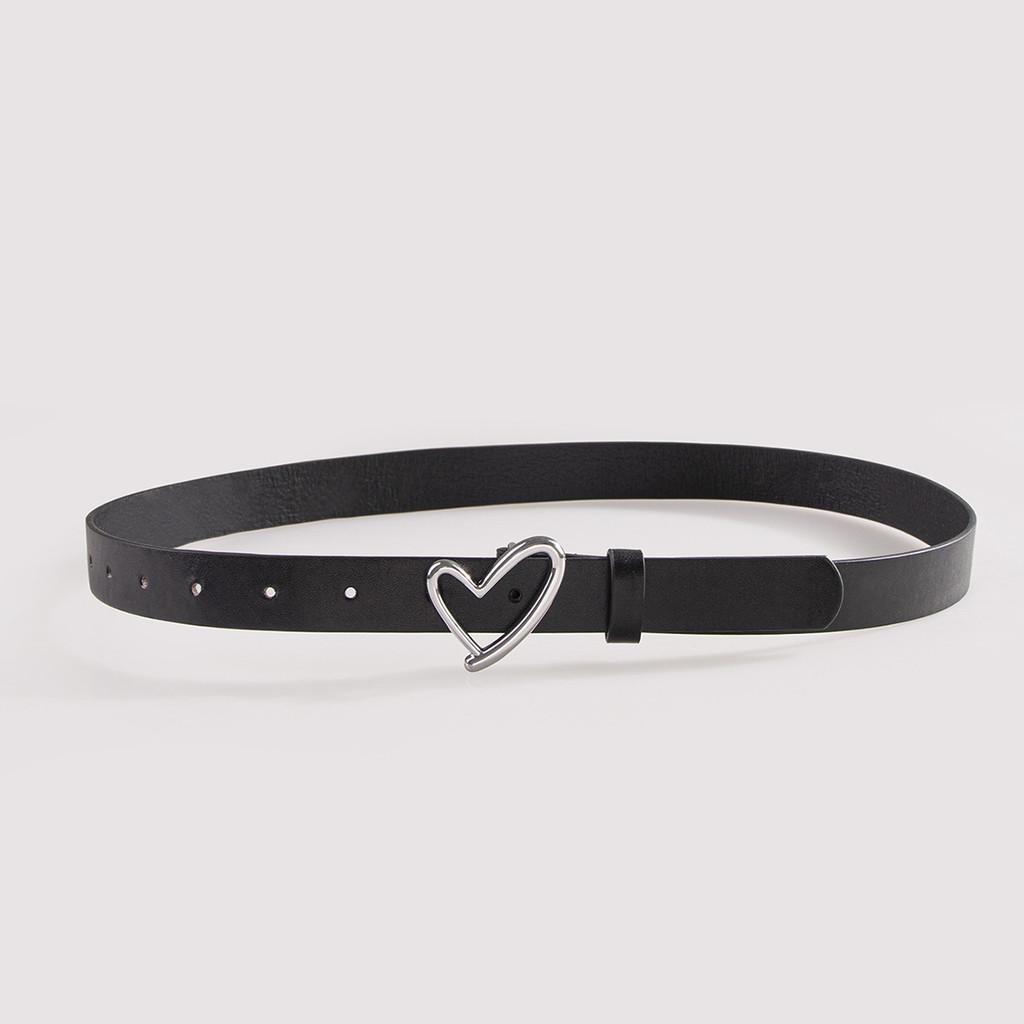 Fashionable Womens Black Geometric Belt With Alloy Buckle For Everyday Wear