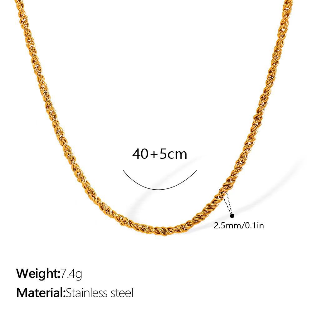 Designer Small Banana Geometric High Sense Women's Necklace Clavicle Chain Stainless Steel Gold Plated Jewelry