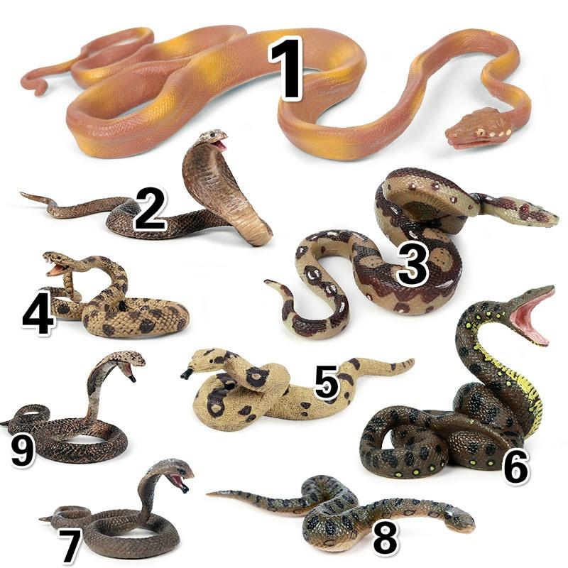 Simulation Boa Constrictor Cobra Klapperschlange Kinderspielzeug Kunststoff Simulation Tier Schlange Modell Ornamente Handgefertigte Streichspielzeuge
