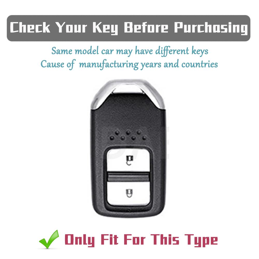 Tpu 2-Button Smart Key Cover For Honda Cr-V Hr-V Civic Accord Fit City Odyssey – Protective Key Fob Case And Key Chain Key Ring