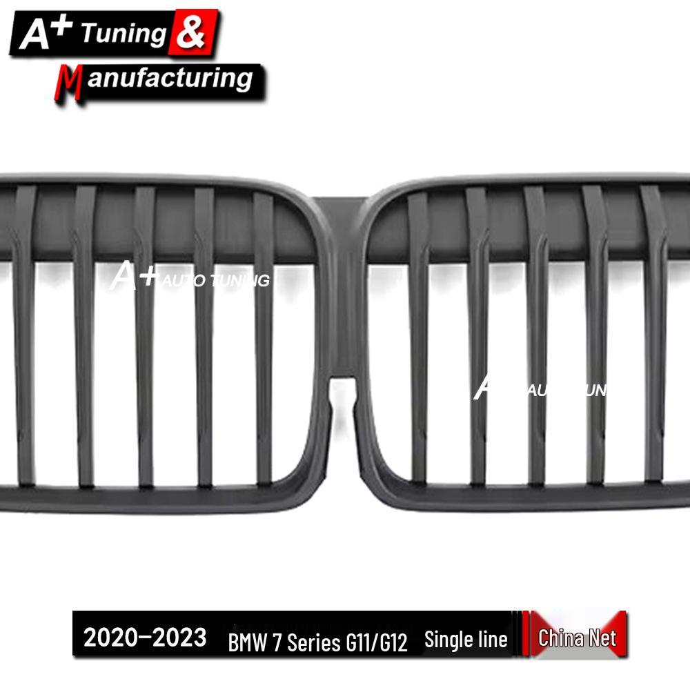 Matte Black Grille for BMW 7 Series G11/G12 (2020-2023) - Single Line Design