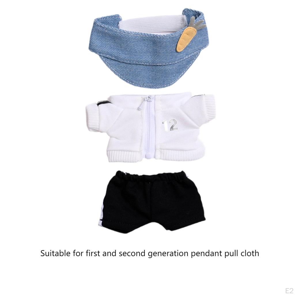 Doll Outfit Set with Top And Pants for Kids Birthday Celebration DIY Dress Up Hat