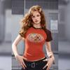 UNIFREE Cute Pet Print Color Block Slim T-Shirt