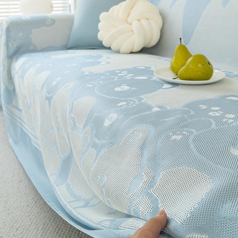 Summer Ice Silk Sofa Cushion Non-Slip Summer Mat Cushion Washing Four Seasons Universal Cool Pad Rattan Mat Sofa Cover Ice Pad