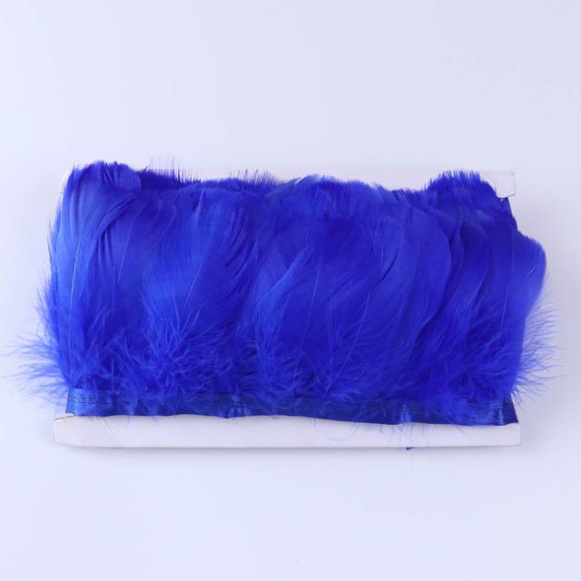 1 m Gåsfjäder Färgad DIY Sömnad Hantverkstillbehör Dekorativt Band Plumas Naturlig 8-12 cm för Bröllopsklänning/Skjortdekoration
