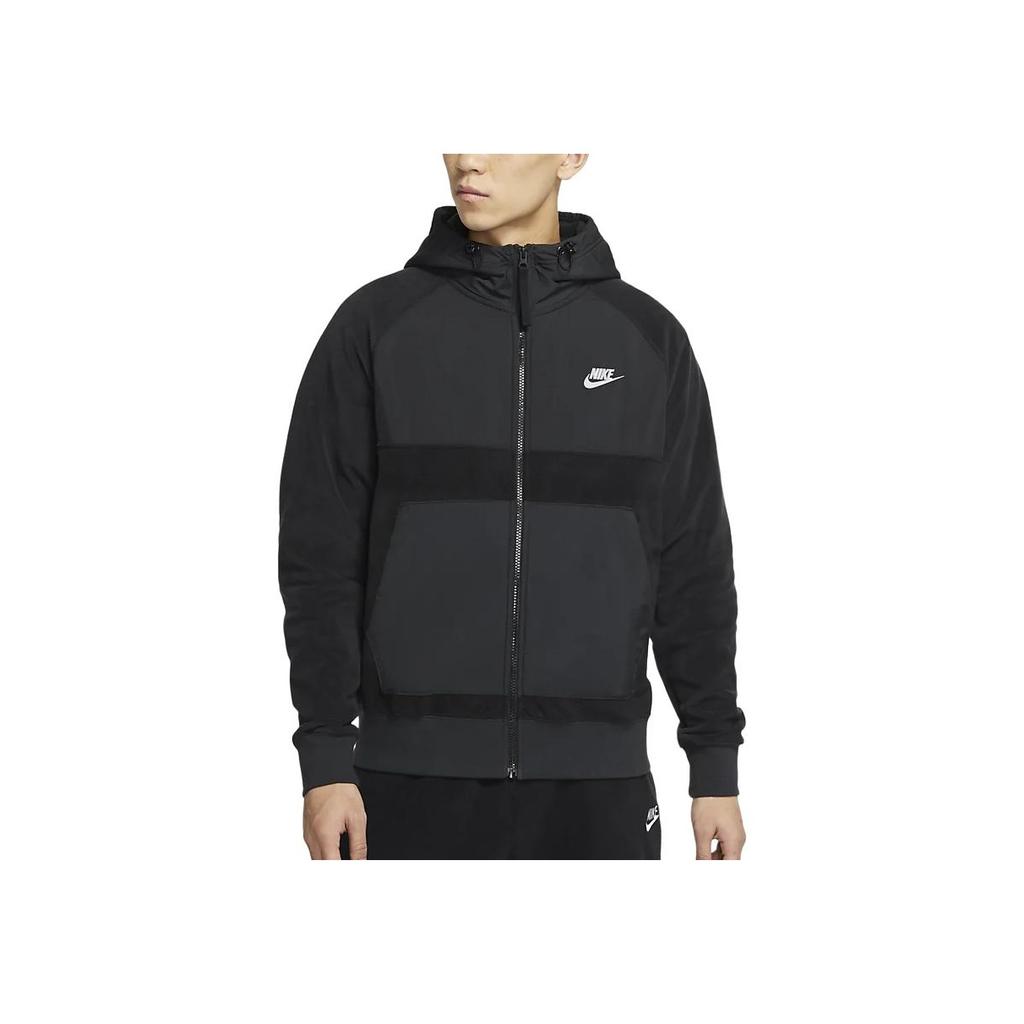 Nike Sportswear Casual Fleece-Lined Hooded Sweatshirt Jacket Men Tops Black DC4114-010