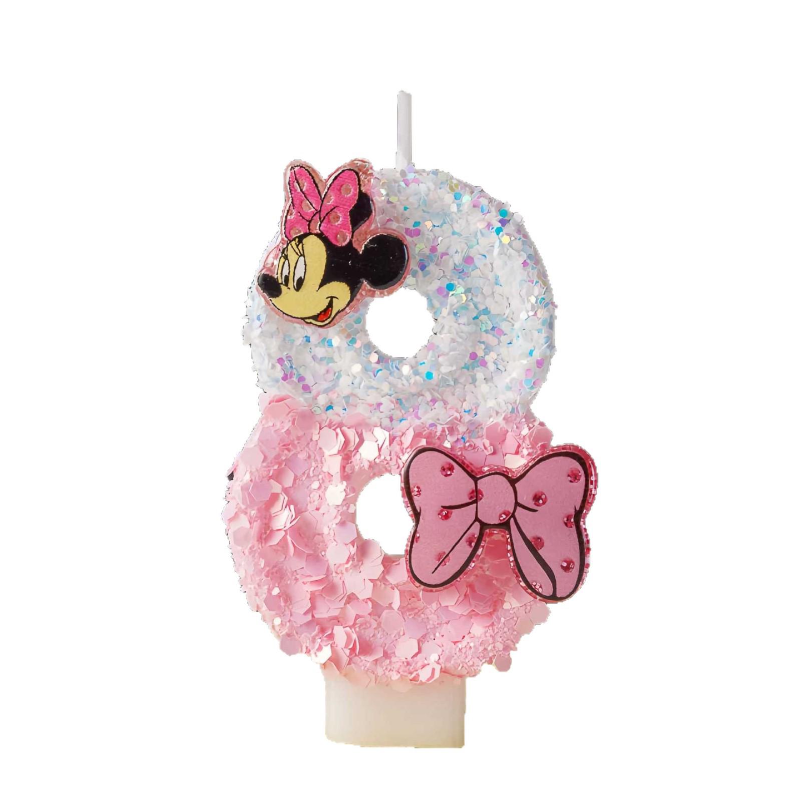 SHEIN Hot-Selling Minnie Birthday Candles - Pink Bow DIY 0-9 Number Candles 0