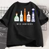 Vintage Washed Retro WaxDyed Thickened Fun Unisexs Short Sleeve Printed TShirt My Friends Tshirt Tequila Tshirt Harajuku