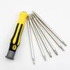 6-in-1 Multi-purpose Magnetic Screwdriver Set with Cross, Flat, Y-Type, Plum Blossom, Hexagonal, and U-Type Bits