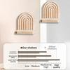 Threaded Construction Wall Mounted Shelves Wooden Material Arched Wall Shelves  Wall Decoration