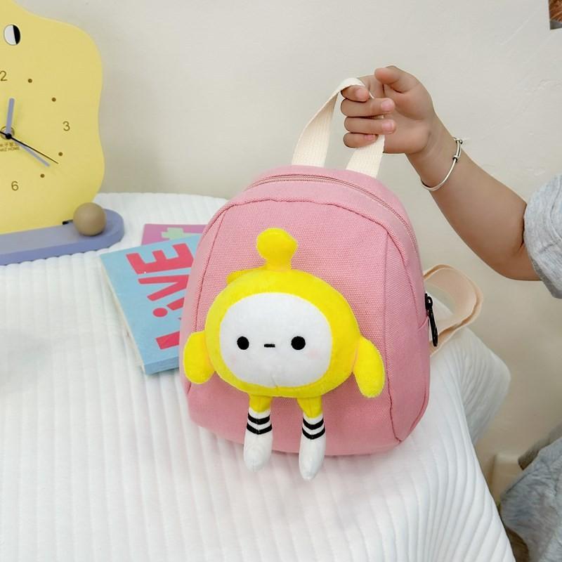 Childrens Cartoon Backpack With Plush Egg Party Doll Decoration For Preschool Kids