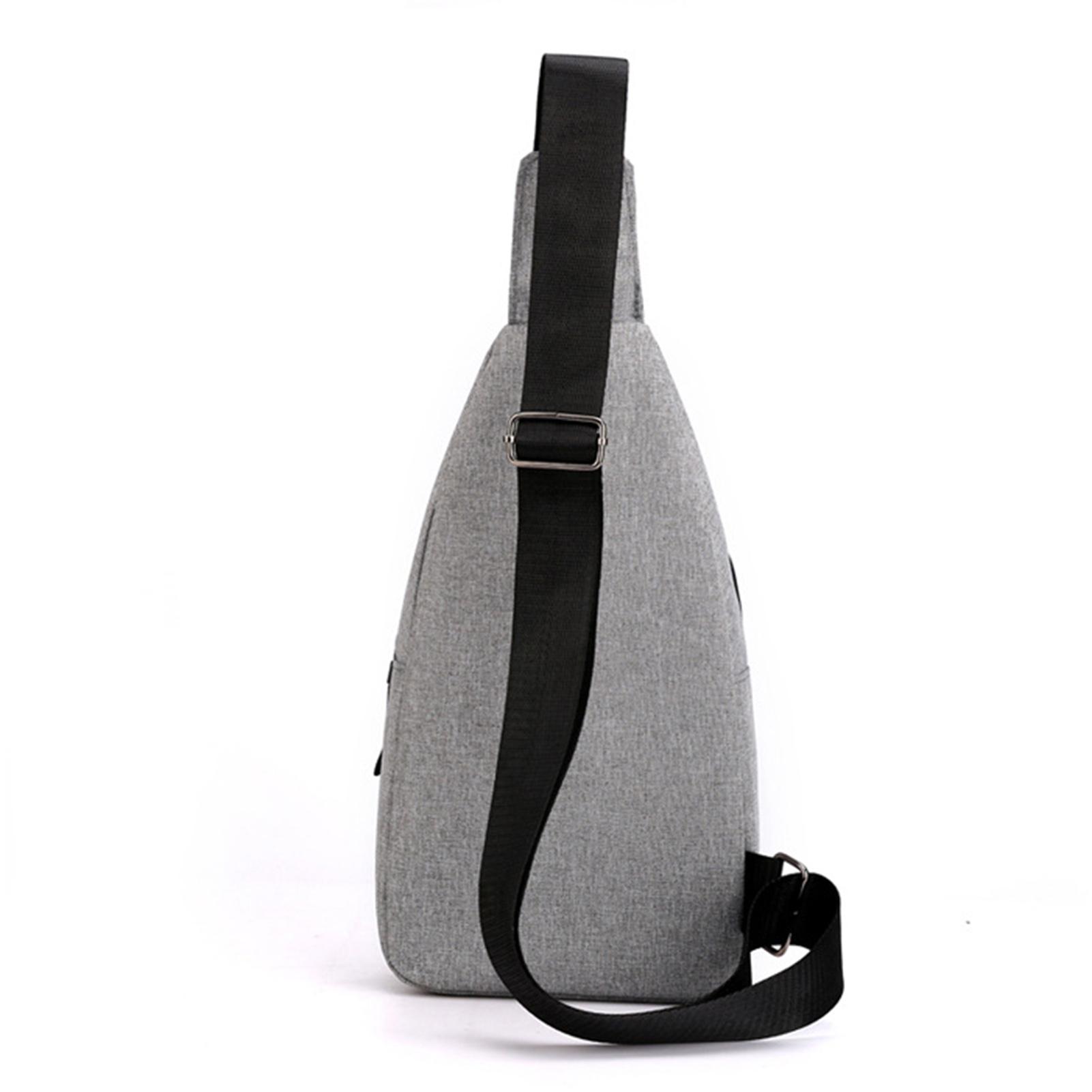 

Мужская нагрудная сумка слинг рюкзак из нейлона одноплечевая легкая сумка для путешествий, шопинга, свиданий, спорта серый
