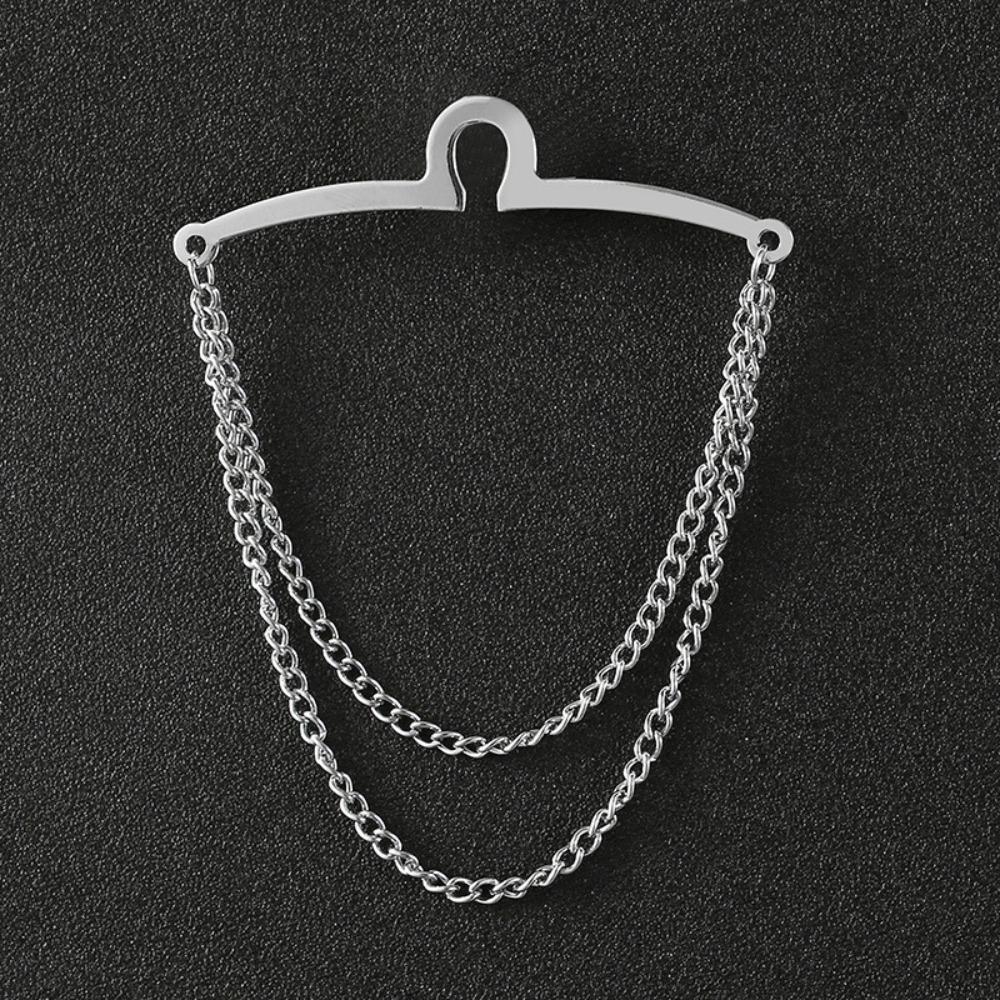Shirt Chain Buckle Necktie Accessories Tie Clip Shirt Chain-buckle U-shaped Tie Chain Tie Chain