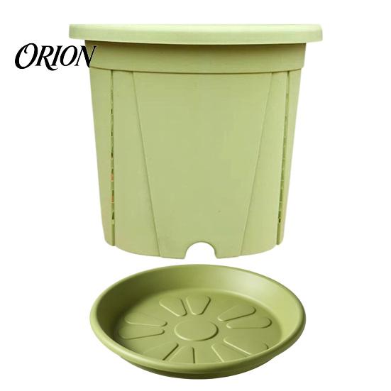 Breathable Resin Plant Pots Flowerpot with Drainage Holes And Saucer, Pot for Indoor Outdoor Heavy Duty Flower Containers Plants, Lightweight