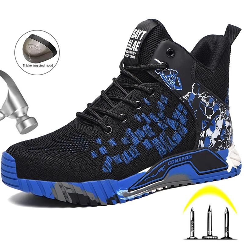 High Top Safety Shoes Men Work Shoes Men Women Work Safety Boots Men's Work Shoes Security Protective Boots