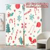 Set Of 2 Curtains Christmas Bell Snowflake Holly Tree Chic Pattern Prints Home Decor Use Curtain Sheer Made Polyester