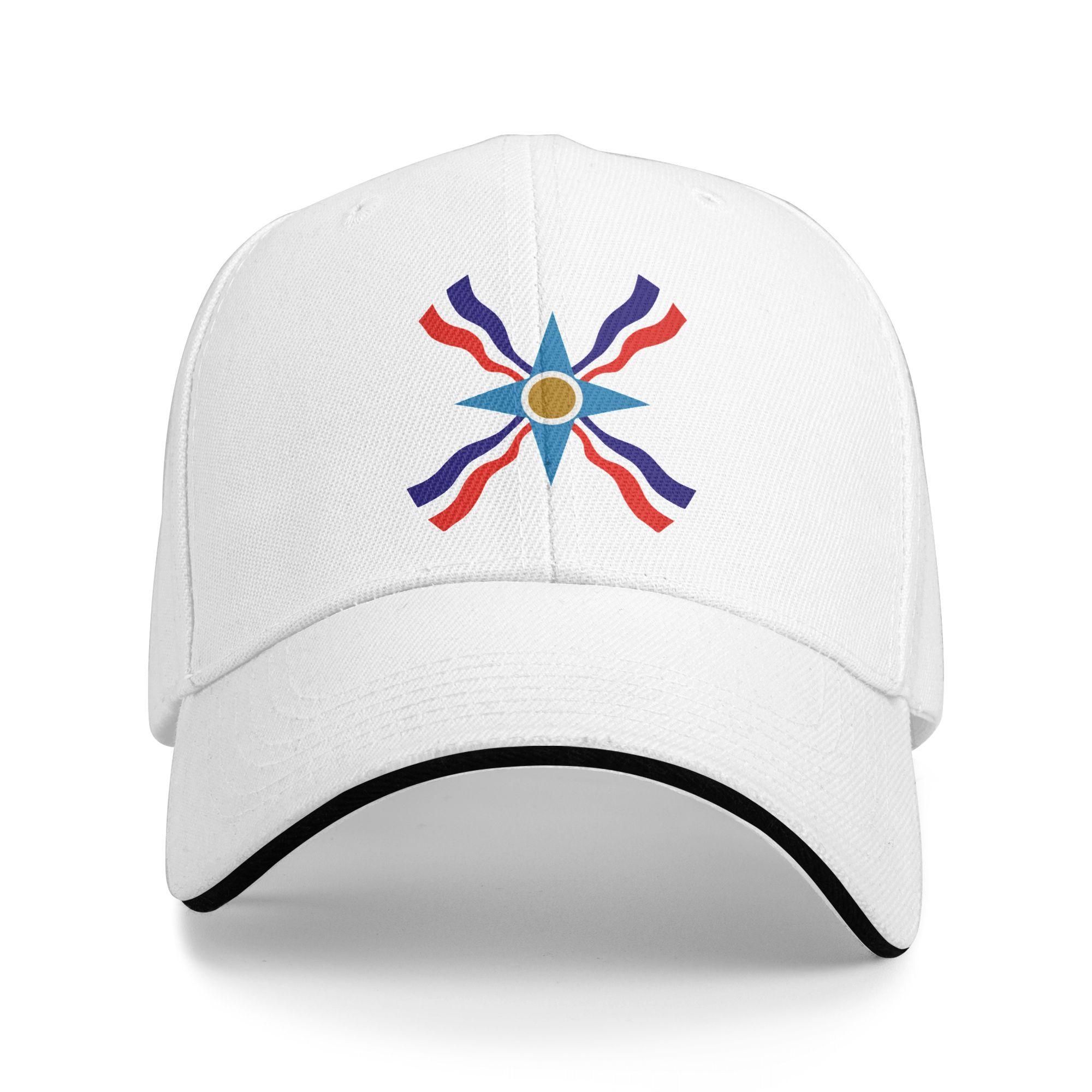 YIRAN Dayang hat Assyrisch Symbool Sandwich Hoed Volwassene ,Buiten Assyrische Vlag Assyri&euml; Pet Papa Hoed Verstelbare Snapback Petten Baseballpet Zomer One Size