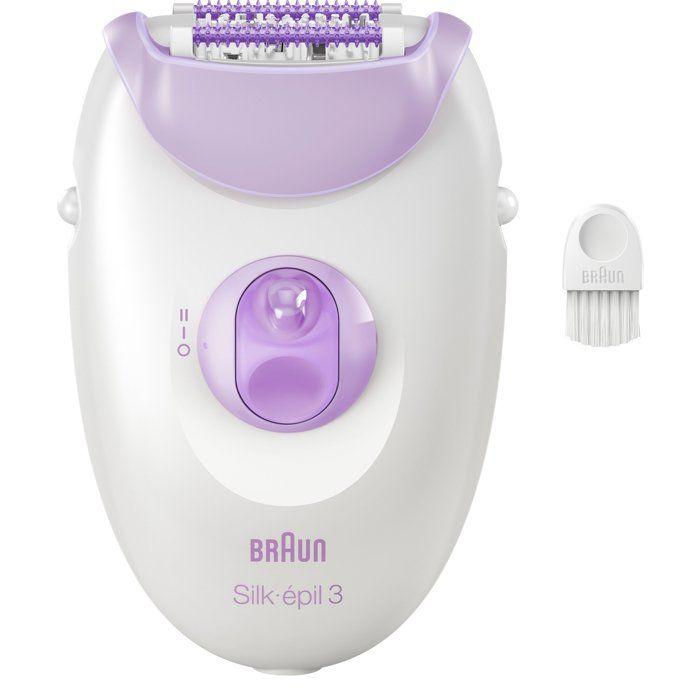Épilateur électrique - BRAUN - SE3-031 - 2 modes - Blanc / Rose