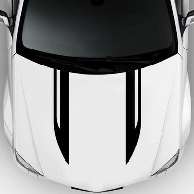 2Pcs Vinyl Decal Long Lasting Exquisite Workmanship Eco-friendly Stripe Cover Vinyl Sports Decal for Automobile