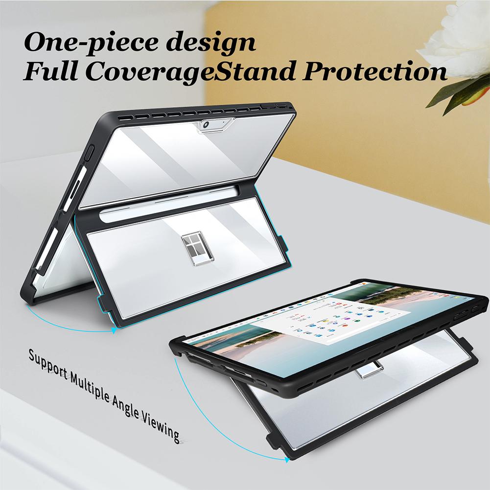 

Protection Shell Cover For Microsoft Surface Pro 11 10 9 8 13 Inch Compatible with Type Cover Keyboard Protective Rugged Cover