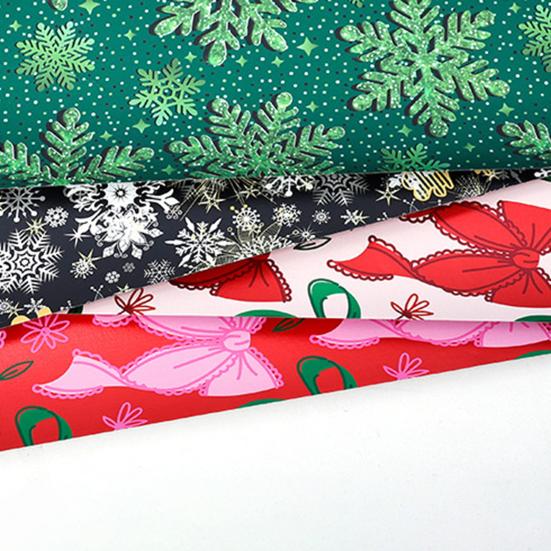 Christmas Wrapping Paper Roll 17 Inch x 120 Inch Snowflake Bow Jumbo Roll Vintage Holiday Gift Wrap for Christmas Parties Supplies