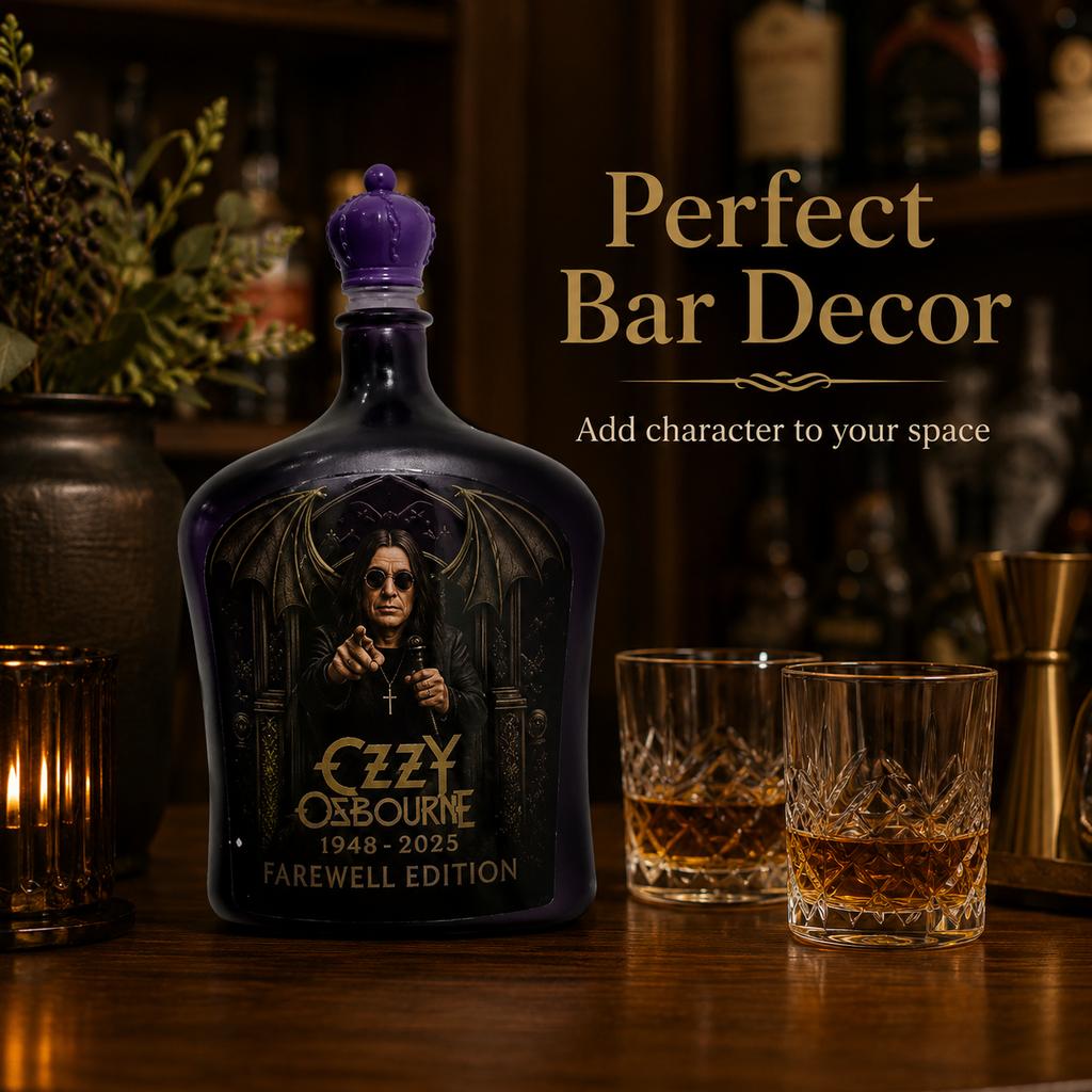 Ozzy Osbourne 1948-2025 Afscheidseditie Kroon Whiskey Herdenkingsfles, Ozzy Osbourne Afscheidscollectie Fles