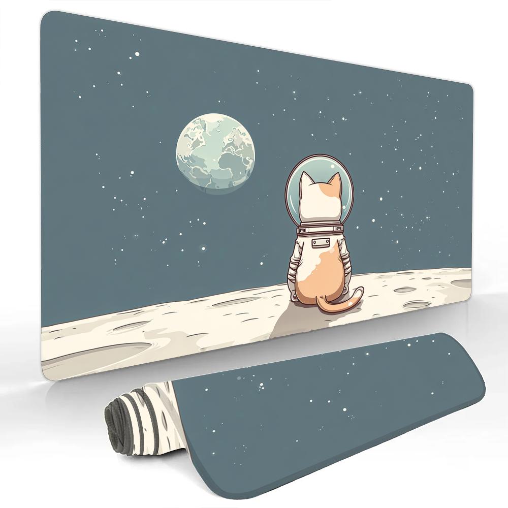 Moon Cat Astronaut anime Mouse Pad NonSlip Durable Desk Mat Gaming mat desk accessories mousepad tapis de souris Extended pad