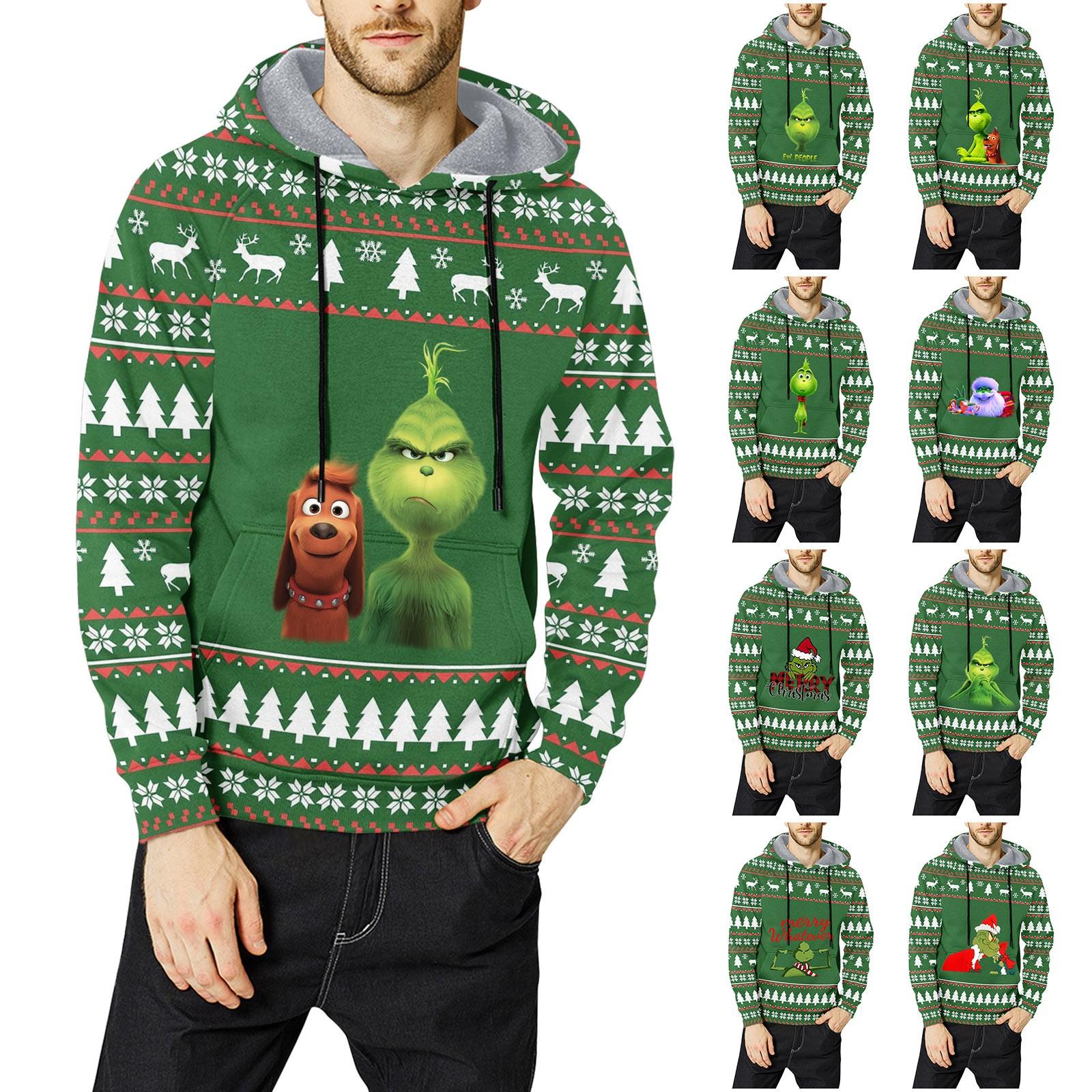 

Мужской осенне-зимний свитер контрастного цвета с длинными рукавами и капюшоном, свободный пуловер с капюшоном