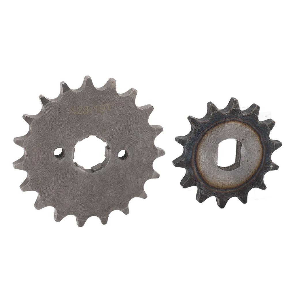 428 Motor Sprocket Set Steel 19T Front Engine Sprocket 14T H Hole Rear Chain Sprocket for 125cc 15cc 200cc 250cc Dirt