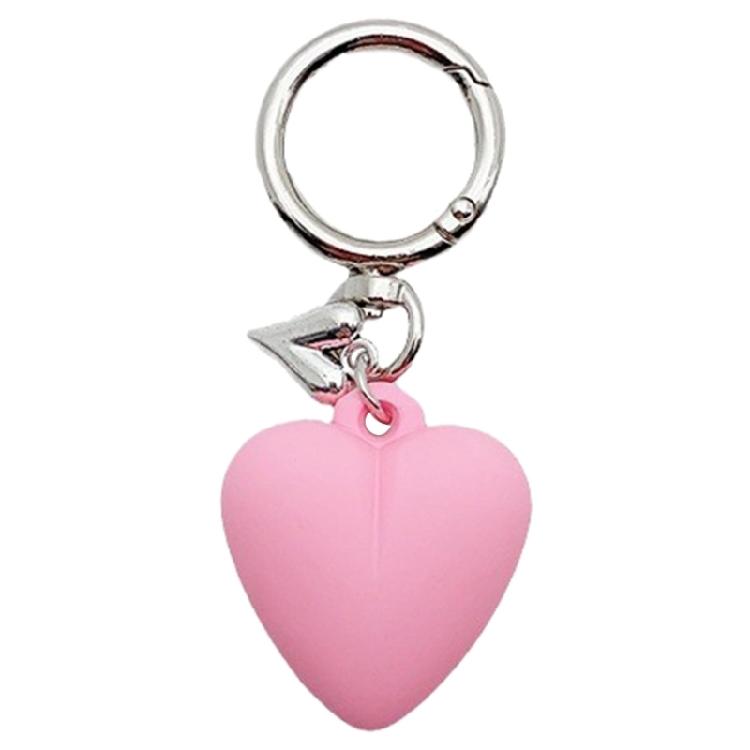Colorful Heart Keychain Love Shape Bag Charm Pendant Decoration Handmade Jewelry 1 розовый