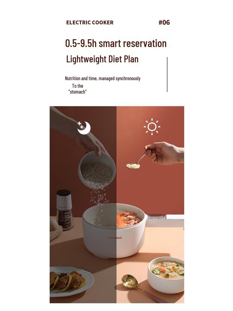 Electric Non-stick Multifunctional Cooking Pot with Long Handle for Dormitory and Household Use