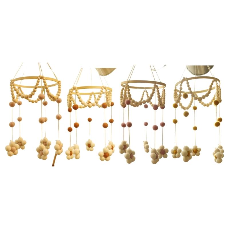 Flower Baby Crib Mobile Baby Crib Mobile for Boy Girl Felt Flower Baby Mobile for Crib Infant Bed Decoration Toy Hanging