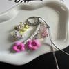 Colorful Handmade Beaded Floral Keychain & Phone Charm
