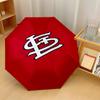 St. Louis Cardinals Print Auto 8?Ribs Folding Umbrella Wind Resistant Lightweight Automatic Umbrella For Daily Travel